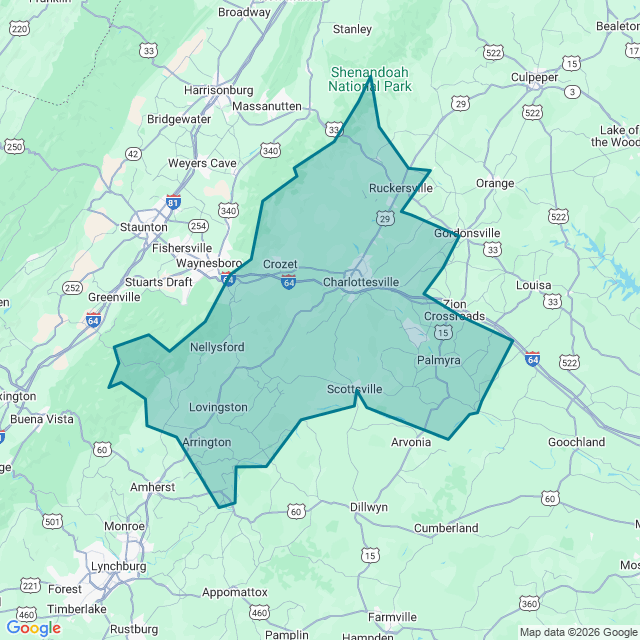 Map of Charlottesville