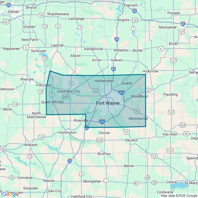 Map of Fort Wayne