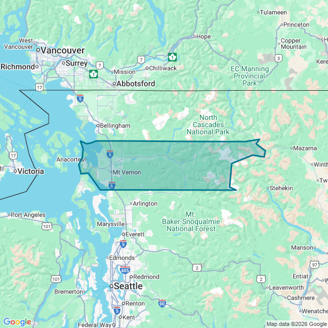 Map of Mount Vernon-Anacortes