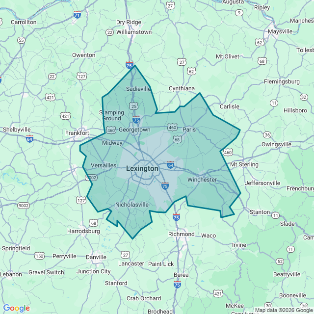 Map of Lexington-Fayette