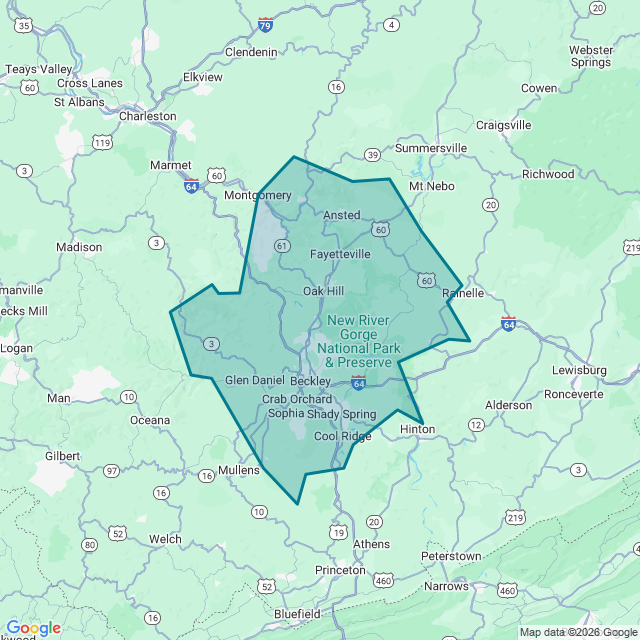 Map of Beckley