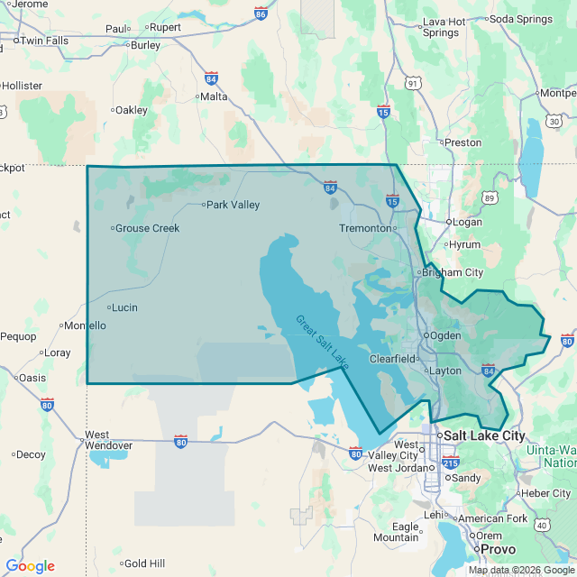 Map of Ogden-Clearfield