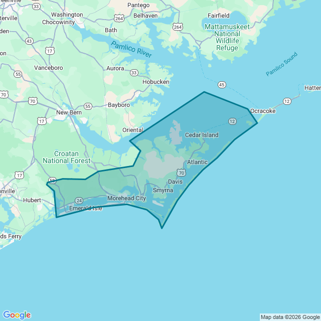 Map of Morehead City